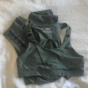 Green Soul Cycle workout outfit (read description for size)
